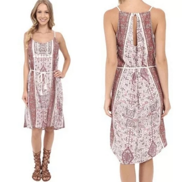 Lucky Brand Tribal Print Tie Waist Dress Size XS - Picture 1 of 11